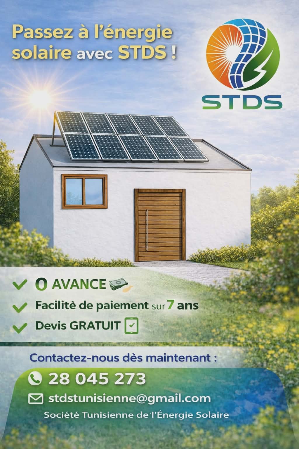 Installation solaire résidentielle – STDS Tunisie